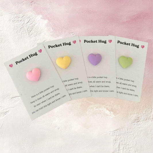 The Pocket Hug gift is a heartfelt and thoughtful present perfect for any occasion.
Whether it's for a girlfriend, best friend, wife, boyfriend, or lover, this gift is sure to show your love and appreciation.
The little heart design, featuring a pastel c